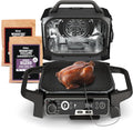 Ninja OG751 Woodfire Pro Outdoor Grill Built-In Thermometer 7-in-1 Master Grill BBQ Smoker & Outdoor Air Fryer Plus Bake Roast Dehydrate & Broil Woodfire Technology Weather-Resistant Grey XL