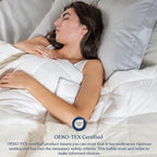 Delara King Duvet Insert – White Cotton Comforter – 100% Organic Cotton Shell and Filled All Season, Breathable, Lightweight with 8 Tabs – GOTS Certified