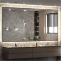 Keonjinn 60" x 36: Lighted Bathroom Mirror, Large LED Backlit Miroor, 3 Colors Lights Warm/Natural/White, HD Tempered Glass, Safe Anti-Fog, Dimmable, Oversinzed LED Bathroom Mirrors