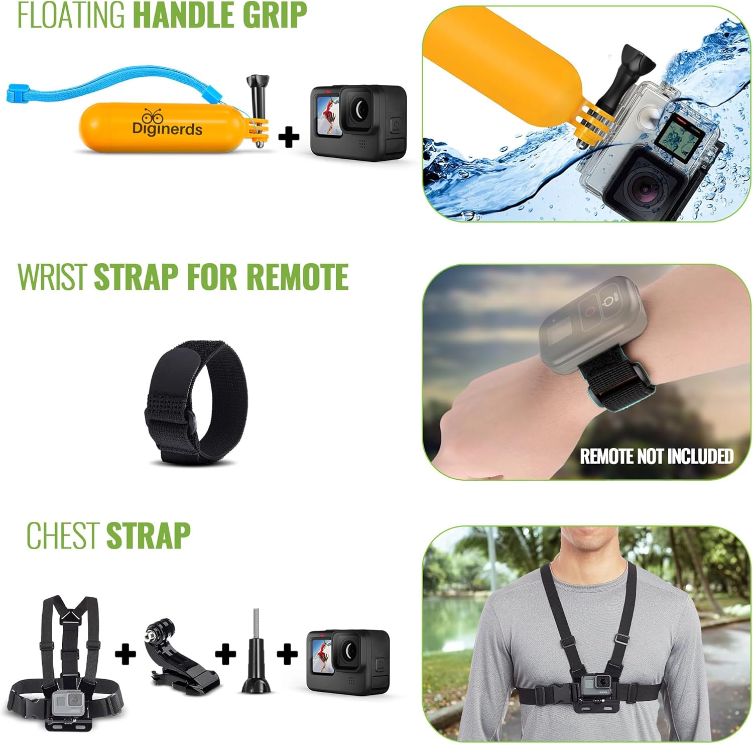GoPro HERO13 (Hero 13) Black - Waterproof Action Camera with 5.3K HDR Video  27MP Photos  1/1.9" Image Sensor  Live Streaming  Webcam  Stabilization + 64GB Card & 50 Piece Accessory Kit - Bundle