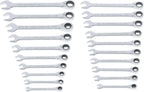 CRAFTSMAN Ratchet Wrenches Set, 20 Pc, 90 Tooth SAE/Metric Ratcheting Wrench Set with Case, 4 Degree Arc Swing (CMMT87220)