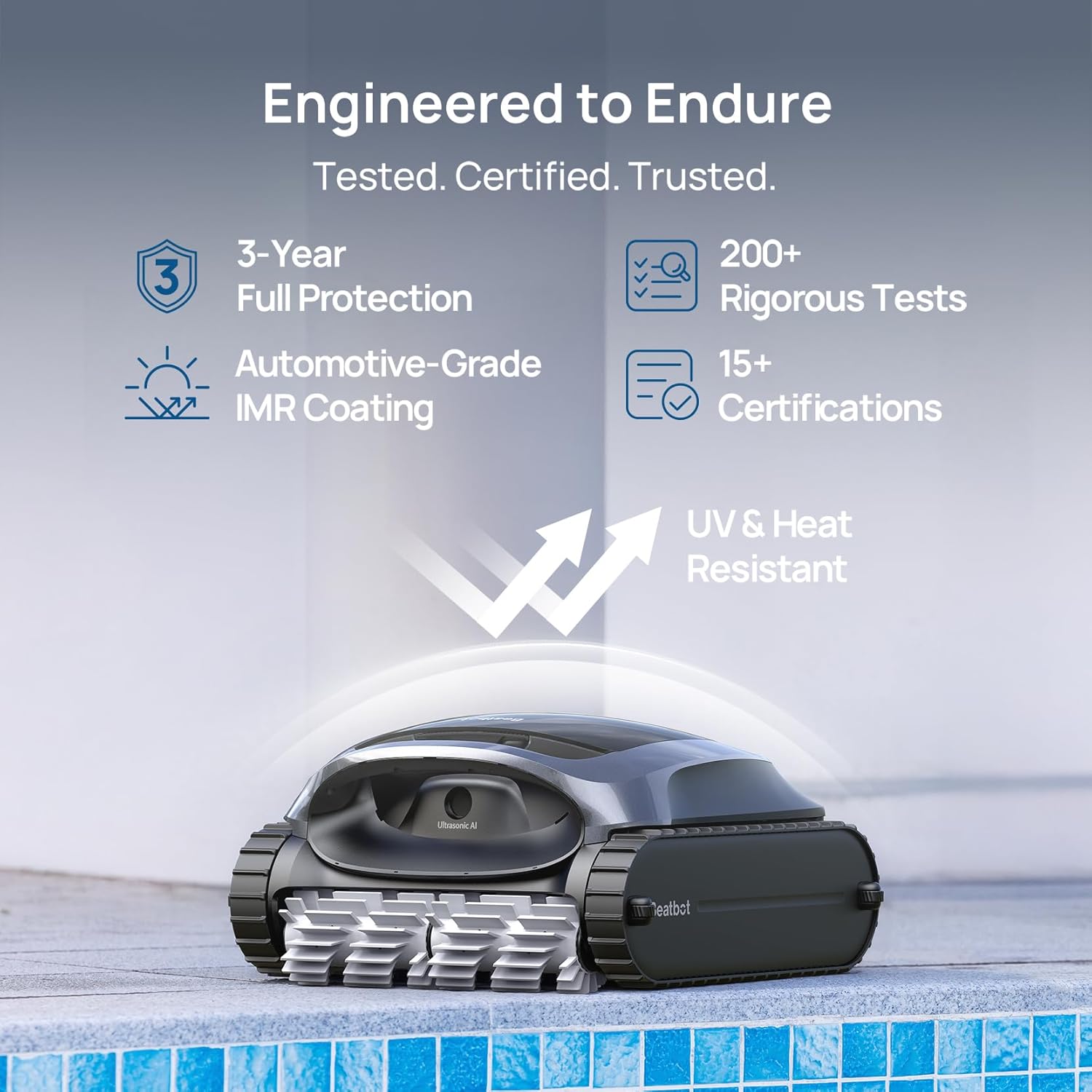 (2025 Upgrade) Beatbot AquaSense 2 Cordless Robotic Pool Vacuum Cleaner  Smart Surface Parking  Double-Pass Waterline Scrubbing  Cleans Floor  Walls and Waterline