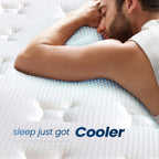 Coolvie Twin XL Mattress 14 Inch, Gel Memory Foam Bed in a Box, Adaptive Support Breathable Hybrid Mattresses with CertiPUR-US Certified, Double Cooling Individually Coil & Medium Plush Support