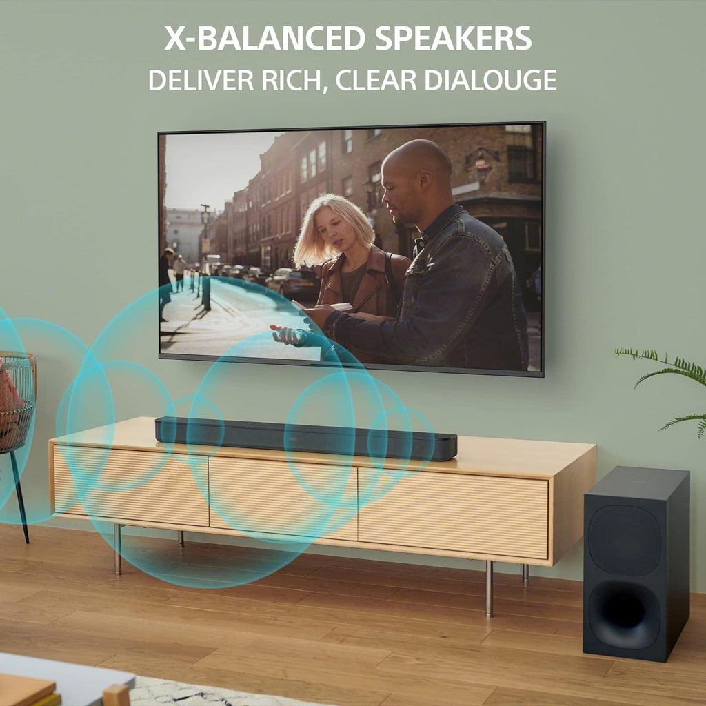 Sony HT-S400 2.1ch Soundbar with Powerful Wireless subwoofer  S-Force PRO Front Surround Sound  and Dolby Digital  Black