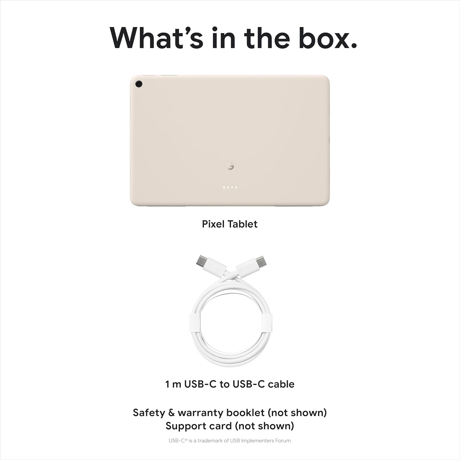 Google Pixel Tablet - Android Tablet with 11-Inch Screen and Extra-Long Battery Life - Porcelain - 8 GB RAM - 128 GB