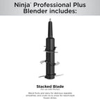 Ninja Professional Plus Blender | Max Power Smoothie Blender, Ice Cream Maker, Frozen Drink Mixer & Margarita Machine | 3 Auto IQ™ Presets, 1400 W, 72oz Total Crushing Pitcher | Dark Grey, BN701