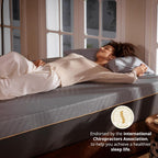 EGOHOME 12 Inch Queen Memory Foam Mattress for Back Pain, Cooling Copper Gel Bed in a Box, Foam Made in USA, CertiPUR-US Certified, Therapeutic Medium Firm, Double 60x80x12 Black