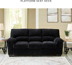 Signature Design by Ashley SimpleJoy Modern Sofa for Living Room, Black
