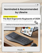ProtoArc Backlit Bluetooth Ergonomic Keyboard, EK01 Plus Full Size Wireless Split Keyboard with Dual Bluetooth and USB, Cushioned Wrist Rest, Rechargeable, Compatible with Windows/Mac/Android, Black