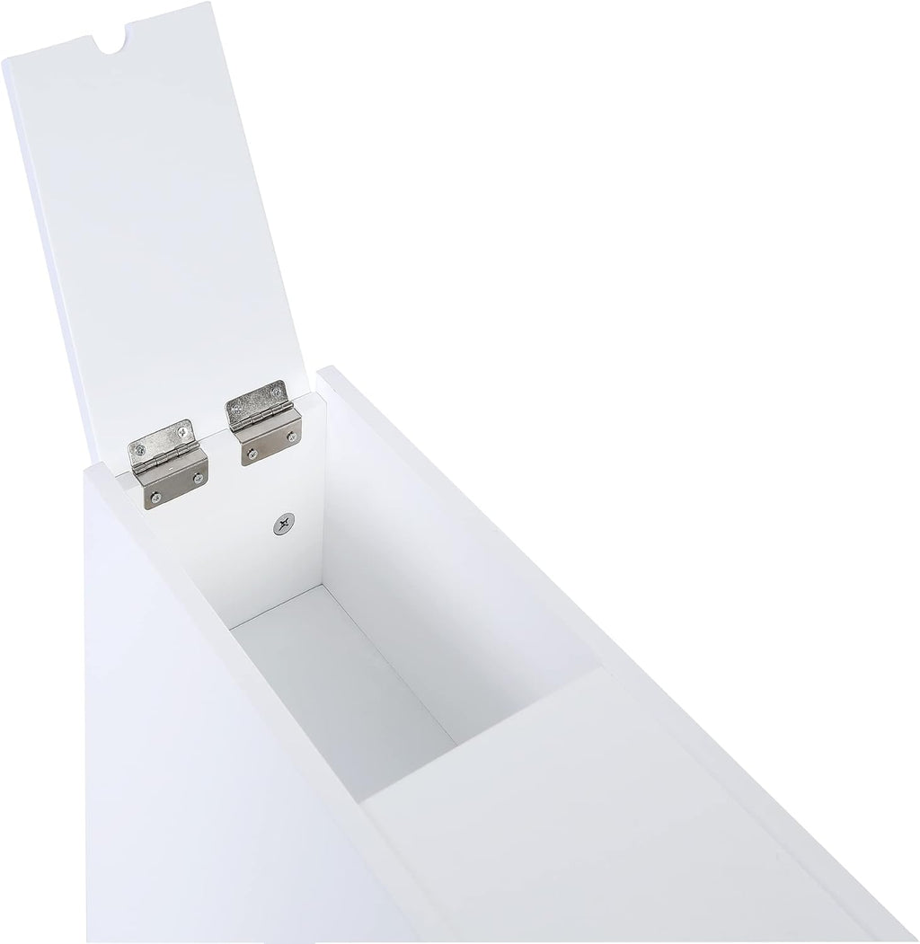 Spirich Slim Bathroom Storage Cabinet, Free Standing Toilet Paper Holder, Bathroom Cabinet Slide Out Drawer Storage, White