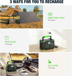 Portable Power Station 1000W (Peak 2000W)  999Wh Solar Generator  110V Pure Sine Wave AC Outlet with PD 60W USB-C Fast Charging  Outdoor Camping RV Van Home Backup Off-Grid Living