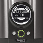 Presto 02144 12-Quart Digital Pressure Canner - Digital Display, Waterbath Capable, 10-Built-In Safety Features, Recipe Book, Black Stainless Steel