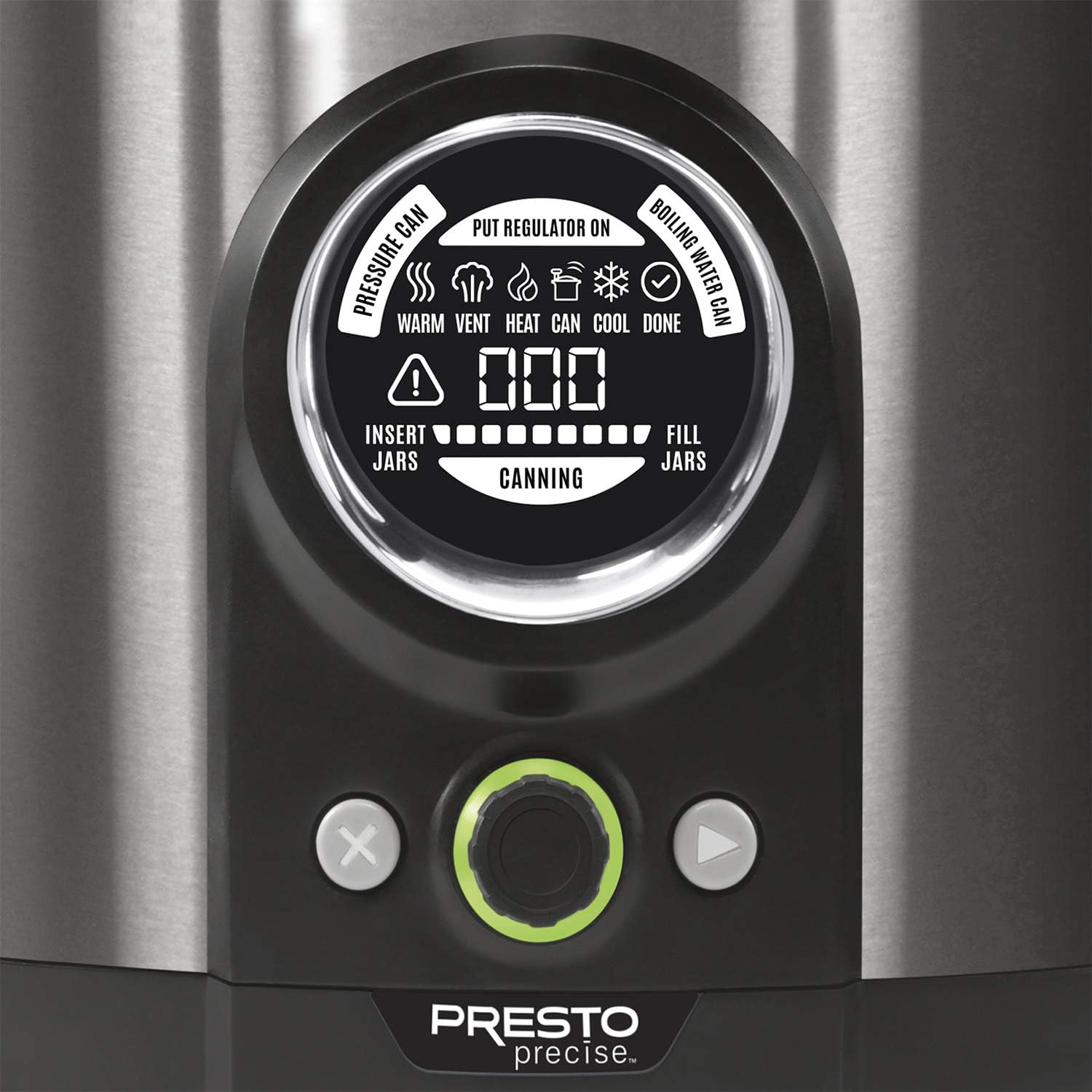 Presto 02144 12-Quart Digital Pressure Canner - Digital Display, Waterbath Capable, 10-Built-In Safety Features, Recipe Book, Black Stainless Steel