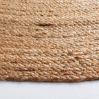 SAFAVIEH Area Rug 8x10 Oval - Cape Cod Collection - Large - Natural Brown, Handmade Braided Flat Weave Jute (CAP252A)