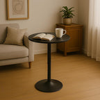 Magshion 23.5'' Round Adjustable Height Wood Bar Pub Table Adjustable Range 27.5"-36" Living Room Dining Room Bar Cocktail Table