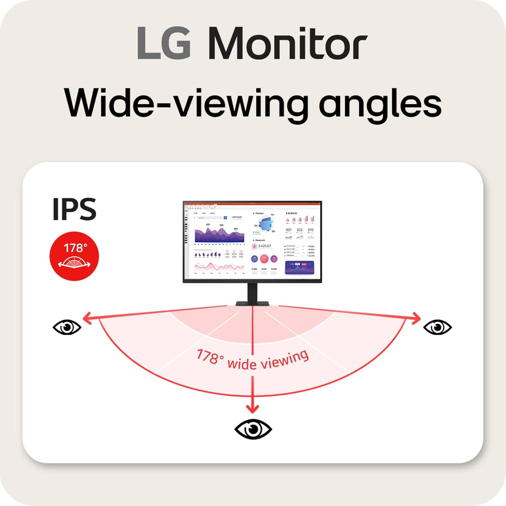 LG 32U631A-B 32-inch QHD (2560 x 1440) IPS Computer Monitor  100Hz  5ms  HDR10  Reader Mode  Flicker Safe  HDMI  USB Type-C 15W PD  Black