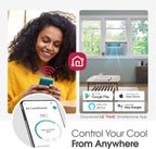 LG 8000 BTU Window Air Conditioners 2023 New Remote Control WiFi Enabled App Ultra-Quiet Washable Filter Cools 340 Sq. Ft for Small & Medium Room AC Unit air conditioner Easy Install White LW8017ERSM1