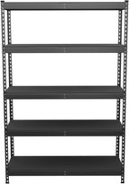 SafeRacks Modular Garage Shelving - 5 Tier Storage Shelves, Tall Metal Rack Shelves for Storage, Heavy Duty Steel Shelf Organizer for Garage, Or Kitchen Pantry (Hammertone, 18 x 48 x 72)