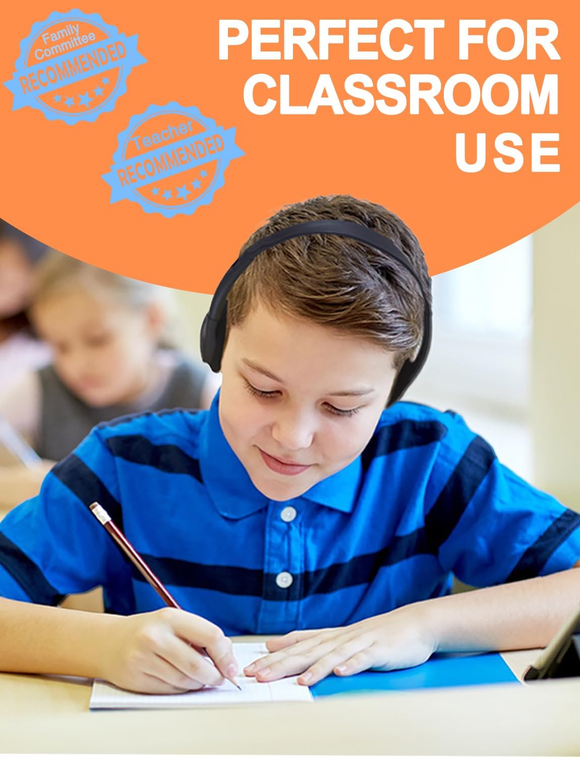 50 Pack Bulk Classroom Headphones for Kids Students School, Multi Color Wired Headphones for Children Teens Boy Girl, 3.5mm Jack for Chromebook Laptop PC