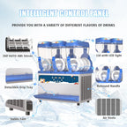 Commercial Slushy Machine - 1000W 30L Tanks Slush Maker Machine 304 Stainless Steel Commercial Margarita Machines Efficient Cooling the Ideal Slushie Maker for Bars Cafes Restaurants