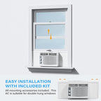 ROVSUN 5000 BTU Window Air Conditioner, Window AC Units with Mechanical Controls & Easy Install Kit, Ideal for Rooms up to 150 Square Feet, 115V/60Hz, White