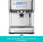 CASABREWS Ultra Espresso Machine with LCD Display, Espresso Maker with Powerful Milk Frother, Customizable Brewing Temperature, Provides Barista-Level Lattes and Cappuccinos, Gift for Men & Women