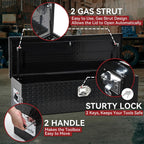 YITAMOTOR 39 Inch Truck Bed Tool Boxes Heavy Duty Aluminum with Sliding Shelf,Diamond Plate ToolBox for Pick Up Truck RV Trailer, Chest Storage Organizer with Lock and Keys