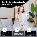 Silvery Restcool™ Silver Infused Bed Sheets Set - Award-Winning Self-Cooling Fabric for Hot Sleepers with Self-Cleaning Silvery Technology™ That Stays Fresh 3X Longer (Gray, King)