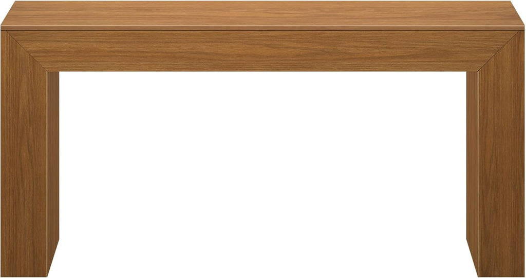 Plank+Beam Grand Console Table, 66 Inch Modern Solid Wood Sofa Table, Narrow Entryway Table for Hallway, Behind The Couch, Living Room, Foyer, Pecan Wirebrush