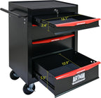 RYH 4/5/6/7 Drawers Rolling Tool Chest - Heavy Duty Mobile Tool Cart with Locking Wheels & Ball Bearing Drawers, 30.5" H x 20.9" W x13 D Garage Tool Storage Cabinet，Metal Tool Box (Black, 4 Drawers)