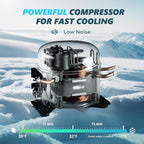 EUHOMY 12 Volt Refrigerator, 19QT(18L) Compressor Electric Cooler APP Control, Car Fridge -4℉~68℉, Portable Refrigerator 12/24V DC 100-240V AC, Portable Freezer for Camping, Travel, Boat