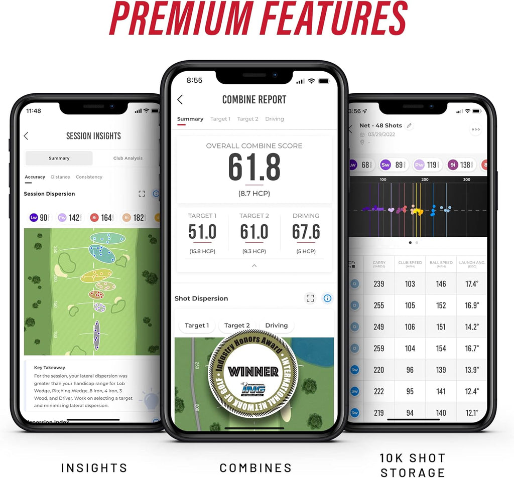 Rapsodo Mobile Launch Monitor for Golf Indoor and Outdoor Use with GPS Satellite View and Professional Level Accuracy  iPhone & iPad Only