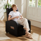 Sweetcrispy Recliner Chair Fabric Recliner Sofa No Massage, Home Theater Seating with Lumbar Support, Adjustable Push Back Overstuffed High-Density Sponge Reclining for Living Room, Grey