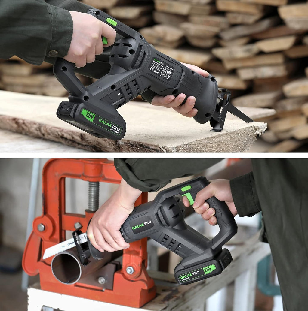 GALAX PRO Cordless Circular and Reciprocating Saw Combo Kit with 1pcs 4.0Ah Lithium Battery and One Charger, 7 Saw Blades and Tool Bag