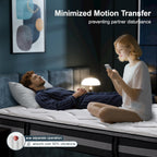 Queen Mattress Medium Soft - 14 Inch Hybrid Mattress with Memory Foam Strong Edge Support 120-night Trial