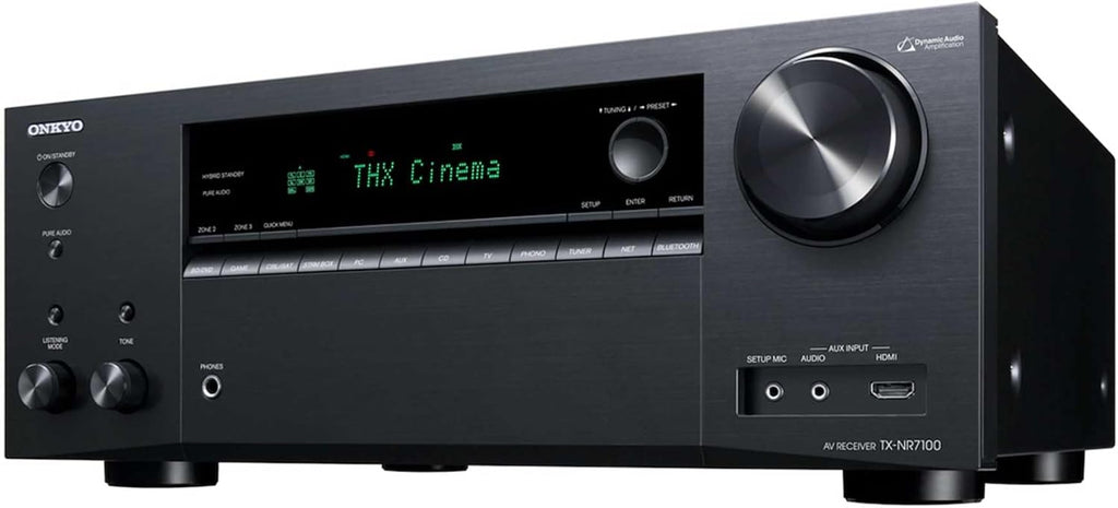 Onkyo TX-NR7100 9.2-Channel AV Receiver - 100 Watts Per Channel  Dirac Live Out of Box  Works with Sonos Certified  THX Certified and More