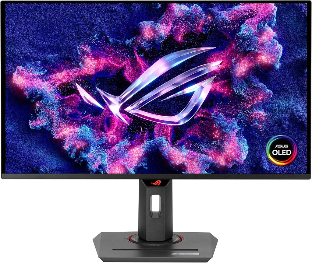 ASUS ROG Strix 26.5” 1440P QD-OLED Gaming Monitor (XG27ACDNG) -QHD (2560x1440)  360Hz  0.03ms  Custom Heatsink  OLED Care+  G-SYNC Compatible  99% DCI-P3  DisplayWidget  AI Gaming  3yr Warranty