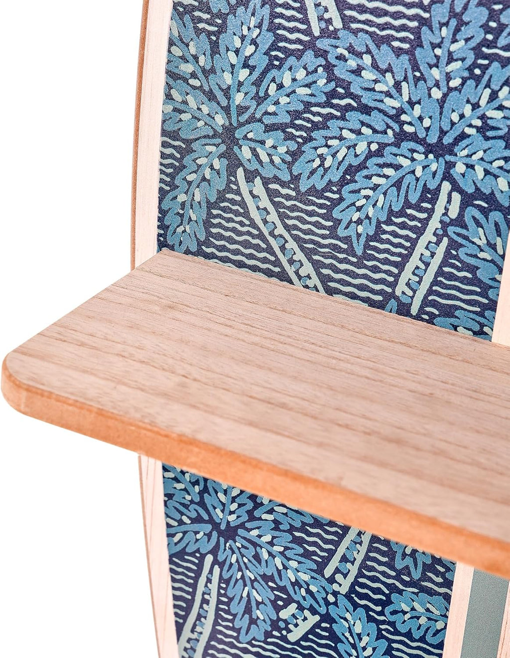 American Art Decor Kona Coast by Reyn Spooner Electric Palms - Navy Surfboard Printed Wall Shelf - 13" x 35"