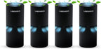 Lab Charge Small Ionic Air Purifier for Home & Bedroom – Silent HEPA Filter – Covers 250 Sq Ft - Free Cleaner – Compact & Black Design - Pack of 4