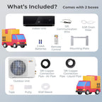 COSTWAY 12000 BTU Wifi Enabled Mini Split Air Conditioner & Heater, 22 SEER2 208-230V Inverter AC Unit Cools up to 750 Sq. Ft, Energy Efficient, Heat Pump (Black, 12000BTU, 208-230V, 22 SEER2-WIFI)