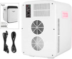 Cooluli 15L Mini Fridge for Bedroom - Car, Office Desk & College Dorm Room - 12V Portable Cooler & Warmer for Food, Drinks, Skin Care, Beauty, Makeup & Cosmetics - AC/DC Small Refrigerator (Pink)