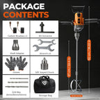Drill Mixer Set, 20 Amp Corded Mixing Drill with 5/8" All-Metal Chuck, 1100 RPM Heavy Duty Concrete Mud Mixer with 360° Adjustable D-Handle for Cement Mortar Paint Grout Plaster Thinset
