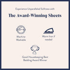 Brooklinen Luxury Sateen Duvet Cover - 100% Cotton, King/California King Size in Abyss Blue with Extra-Long Corner Ties and Button Closure - Best King/Cali King Duvet Covers