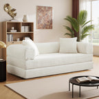 Boneless Couch Versatile Couches for Living Room No-Install Sofa Bed Corduroy Futon Soft Cloud Couch with Pillows for Bedroom Game Movie
