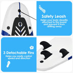 Giantex Surfboard, 6 Ft Stand Up Surfing Board w/ 3 Detachable Fins, Safety Leash, Non-Slip Lightweight Foam Surfboard for Kids, Teenager, Adults