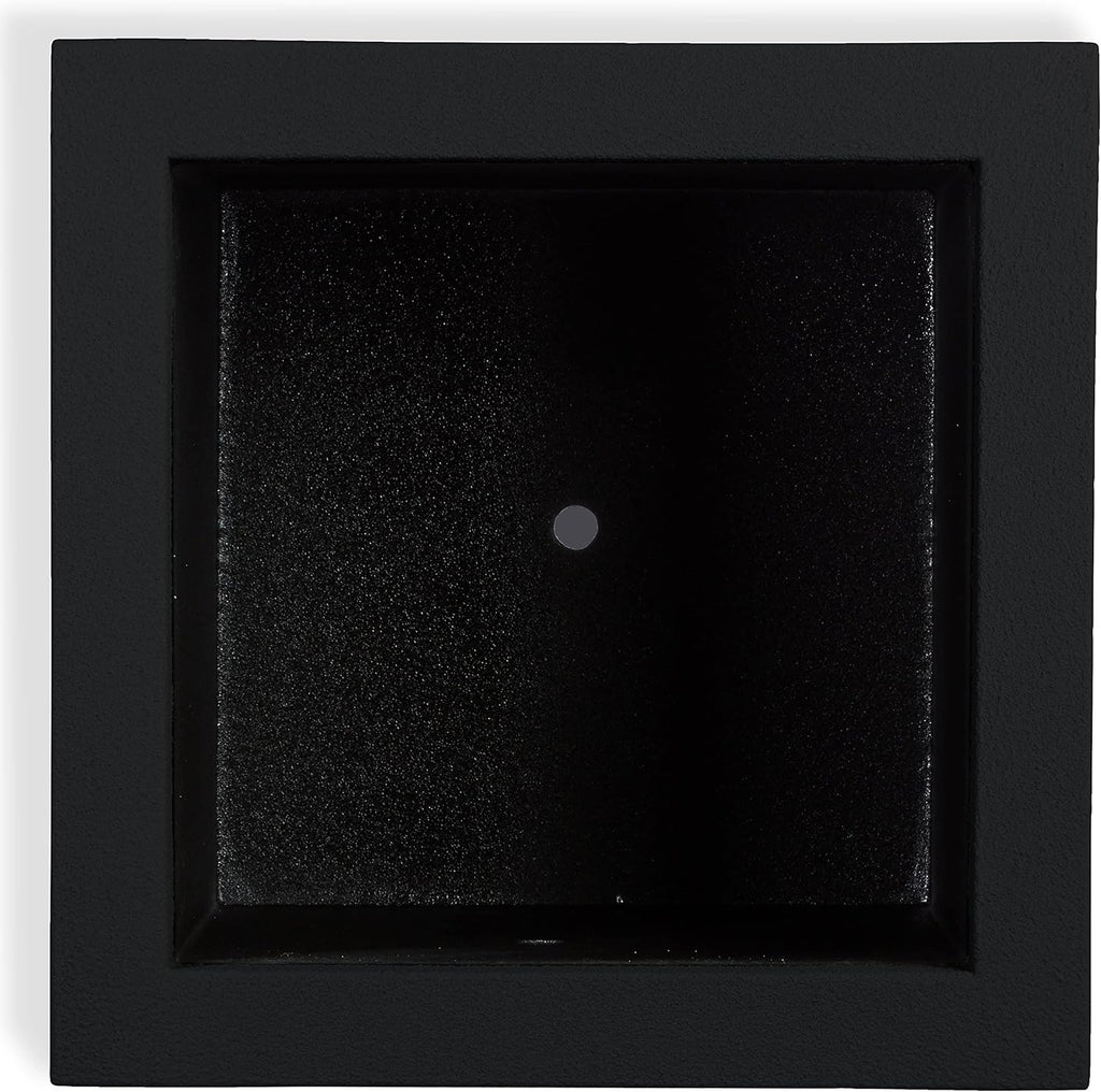 PolyStone Monterray Square Outdoor Planter  23" L x 23" W x 19" H – Lightweight Modern Garden & Patio Planter  Weather Resistant Indoor/Outdoor Décor  Black