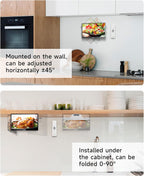SYLVOX Kitchen TV  Small Smart TV for Kitchen  15.6 inch 1080P Full HD Under Cabinet TVs  Google Smart Television with Voice Remote Control WiFi Bluetooth Chromecast 2 Speakers  Compact & Foldable