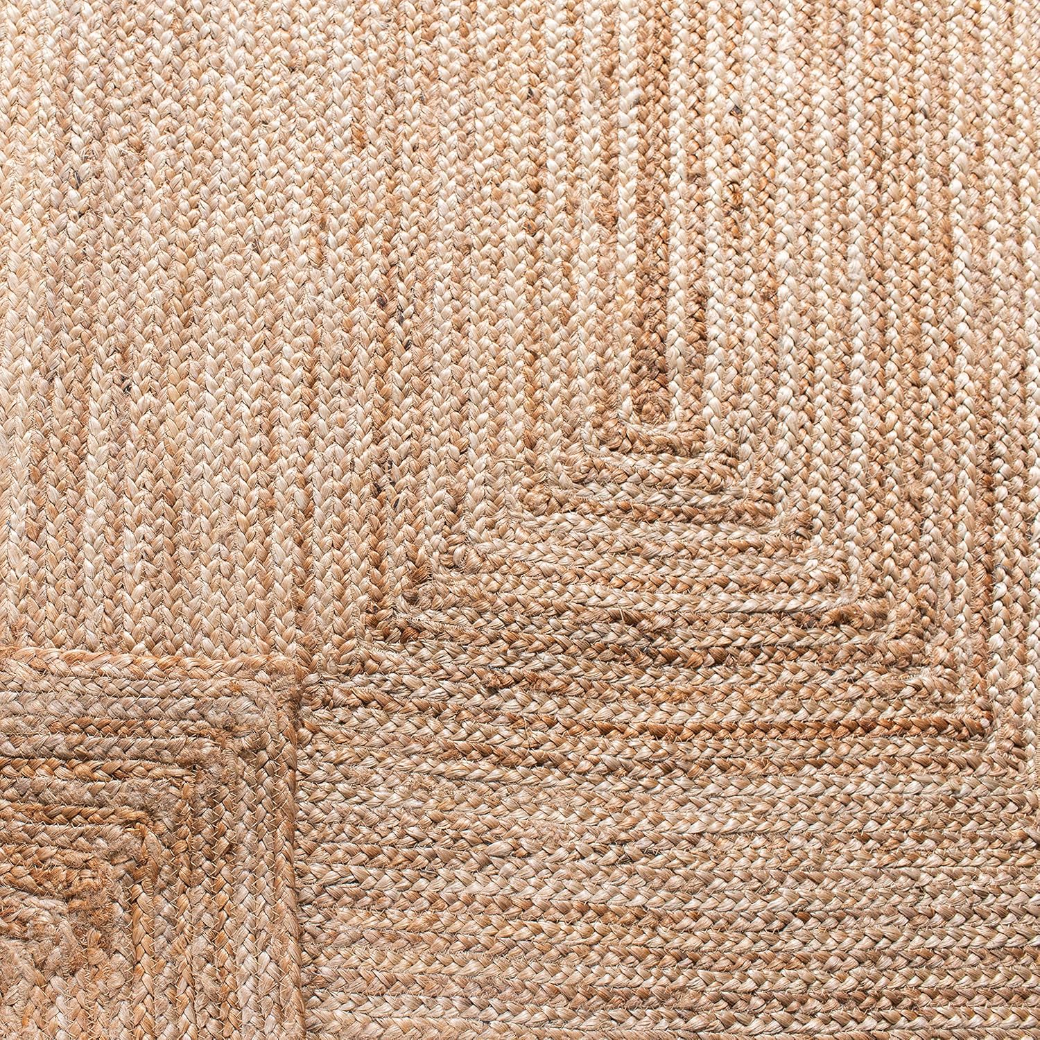 SAFAVIEH Area Rug 8x10 Oval - Cape Cod Collection - Large - Natural Brown, Handmade Braided Flat Weave Jute (CAP252A)