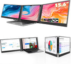 QQH Laptop Screen Extender  15.6" Triple Portable Monitor with Ultra-Slim FHD IPS Display  One Cable USB-C Monitor Extender Compatible with MacOS  Windows  Android for 12-16" Laptop (Driver Need)