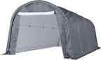 HOMPUS 10x20 Heavy Duty Carport, 180G PE Waterproof Canopy, Load Garage Shelter, Outdoor Storage Tent for Cars/Trucks/Boats/Equipment with Double Roll-Up Doors & Ground Anchors